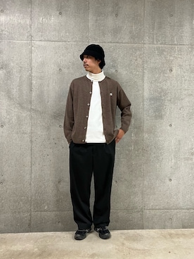 「GLOSTER（グロスター）のアイテム（帽子）」を使った、ハヤシさん（メンズ・183cm）の秋コーディネート