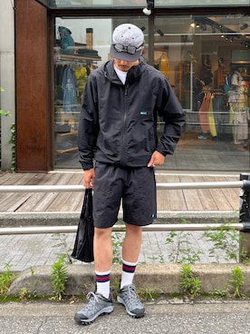 「Franklin Climbing（フランクリンクライミング）の【Franklin Climbing】マウンテンジップパーカー（マウンテンパーカー、ブラック系）」を使った、ハヤシさん（メンズ・183cm）の春コーディネート
