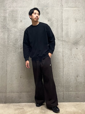 「アイテム（スウェット）」を使った、ハヤシさん（メンズ・183cm・30代）の冬コーディネート