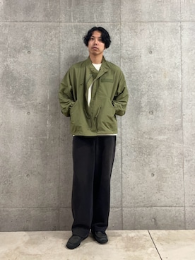 「アイテム（ブルゾン）」を使った、ハヤシさん（メンズ・183cm）の秋コーディネート