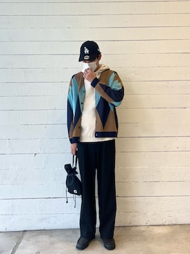 「PENDLETON（ペンドルトン）のアイテム（パーカー）」を使った、ハヤシさん（メンズ・183cm）の冬コーディネート