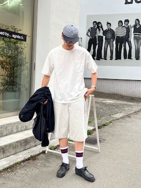 「古着コーデ」｜「アイテム（ブルゾン）」を使った、ハヤシさん（メンズ・183cm）の夏コーディネート