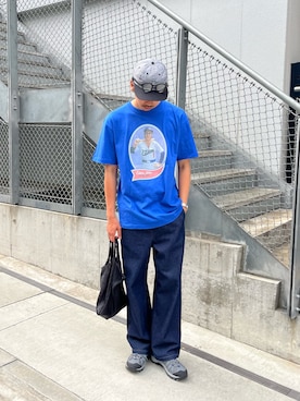 「アイテム（Tシャツ/カットソー）」を使った、ハヤシさん（メンズ・183cm・30代）の夏コーディネート