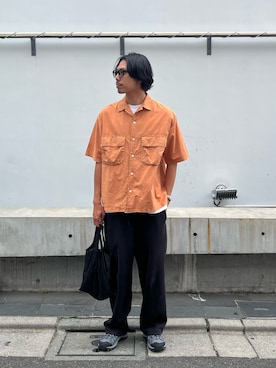 「アイテム（シャツ/ブラウス）」を使った、ハヤシさん（メンズ・183cm）の夏コーディネート