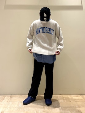 「HAVERSACK（ハバーザック）のアイテム（パンツ）」を使った、ハヤシさん（メンズ・183cm）の冬コーディネート