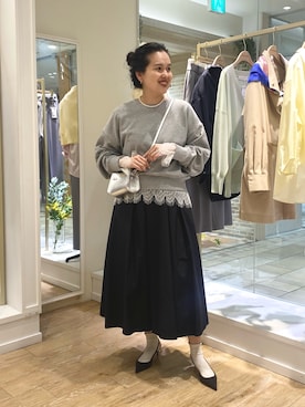 「NOLLEY’S（ノーリーズ）のアイテム」を使った、nol takamiyaさん（レディース・161cm）の冬コーディネート