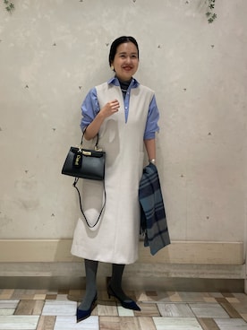 「NOLLEY’S Sophi（ノーリーズソフィ）のアイテム（ワンピース/ドレス）」を使った、nol takamiyaさん（レディース・161cm）の冬コーディネート