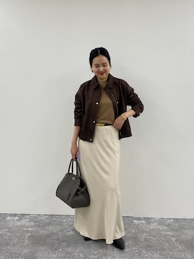 「アイテム（イヤリング）」を使った、nol takamiyaさん（レディース・161cm）の秋コーディネート