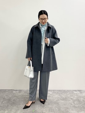 「アイテム（ステンカラーコート）」を使った、nol takamiyaさん（レディース・161cm）の秋コーディネート