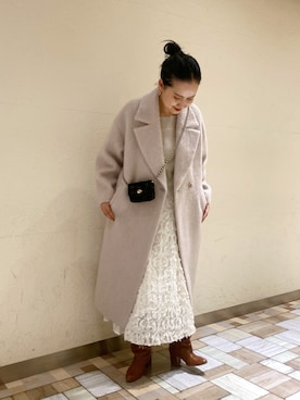 「綺麗めコーデ」｜「アイテム（その他アウター）」を使った、nol takamiyaさん（レディース・161cm）の秋コーディネート