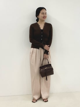 「ピンクパンツ」｜nol takamiyaさん（レディース・161cm）の秋コーディネート