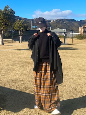 「DESIGNERS REMIX（デザイナーズリミックス）のアイテム（パンツ）」を使った、pvmさん（レディース・155cm）の冬コーディネート