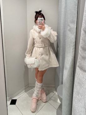 「OLIVE des OLIVE（オリーブデオリーブ）のアイテム（ショルダーバッグ）」を使った、Rinkaさん（レディース・157cm）の秋コーディネート