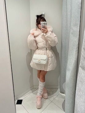 「アイテム（ジャケット/アウター、ピンク系）」を使った、Rinkaさん（レディース・157cm）の秋コーディネート