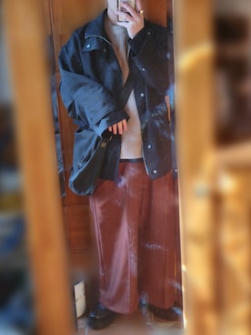 「低身長」｜「アイテム（モッズコート）」を使った、t_Fyさん（メンズ・165cm）の冬コーディネート