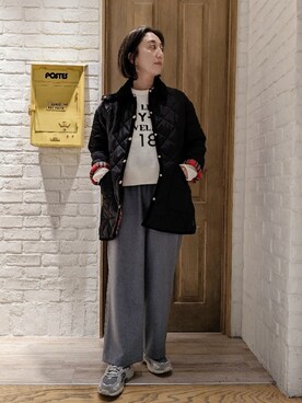 「冬服コーデ」｜「アイテム（ブルゾン）」を使った、もっちゃんさん（レディース・160cm）の冬コーディネート