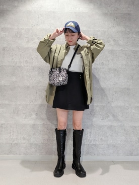 「GEVACO」｜「アイテム（帽子）」を使った、もっちゃんさん（レディース・160cm）の冬コーディネート