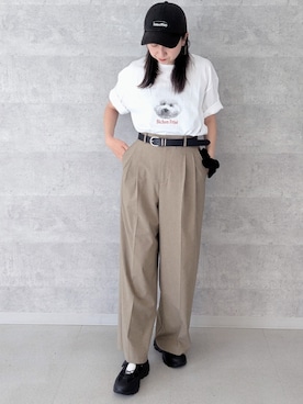 「GLOSTER（グロスター）のアイテム」を使った、もっちゃんさん（レディース・160cm）の夏コーディネート
