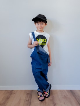 「MAKE YOUR DAY（メイクユアデイ）のアイテム」を使った、tarahitoさん（キッズ・110cm）の春コーディネート