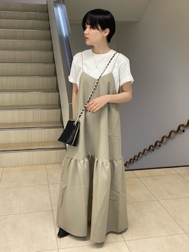 「GEVACO」｜「アイテム（ワンピース/ドレス）」を使った、Motohashiさん（レディース・153cm）の春コーディネート