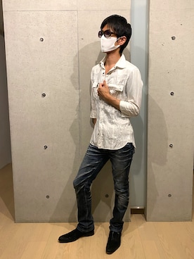 「TORNADO MART（トルネードマート）のアイテム（パンツ）」を使った、Youさん（メンズ・168cm）の夏コーディネート