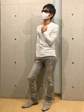 「TORNADO MART（トルネードマート）のアイテム（パンツ）」を使った、Youさん（メンズ・168cm）の秋コーディネート