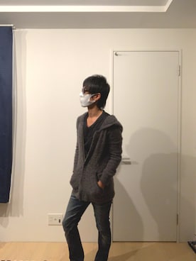 「TORNADO MART（トルネードマート）のアイテム（パンツ）」を使った、Youさん（メンズ・168cm）の冬コーディネート