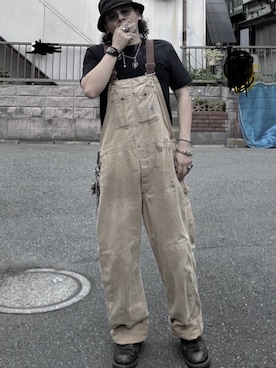 「アイテム（サロペット/オーバーオール）」を使った、k423gusuriさん（メンズ・178cm）の秋コーディネート