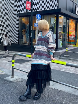 「チュール」｜「アイテム（チュニック）」を使った、ほたるさん（レディース・153cm）の春コーディネート