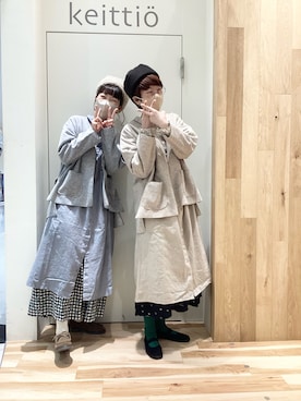 「秋」｜「アイテム（バレエシューズ）」を使った、keittioとなみさん（レディース・167cm）の秋コーディネート