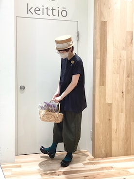「dansko（ダンスコ）のアイテム」を使った、keittioとなみさん（レディース・168cm）の夏コーディネート