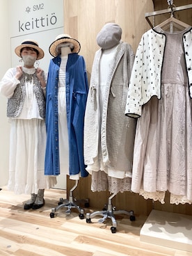 「サマンサモスモス」｜「アイテム（ノーカラージャケット）」を使った、keittioとなみさん（レディース・167cm）の冬コーディネート