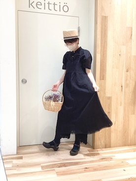 「サマンサ モスモス(Samansa Mos2)」｜「アイテム（ワンピース/ドレス）」を使った、keittioとなみさん（レディース・168cm）の夏コーディネート