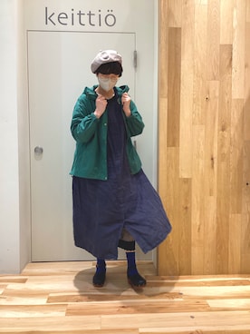 「サマンサモスモス」｜「アイテム（マウンテンパーカー）」を使った、keittioとなみさん（レディース・167cm）の春コーディネート