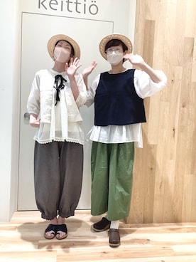 「dansko（ダンスコ）のアイテム（サンダル）」を使った、keittioとなみさん（レディース・166cm）の夏コーディネート
