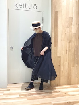 「秋色コーデ」｜「アイテム（ワンピース/ドレス）」を使った、keittioとなみさん（レディース・167cm）の春コーディネート