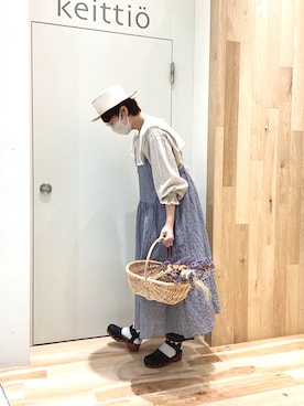 「ゆべしコラボ」｜「アイテム（パンツ）」を使った、keittioとなみさん（レディース・168cm）の春コーディネート