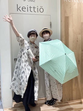 「サマンサモスモス」｜「アイテム（オールインワン・サロペット）」を使った、keittioとなみさん（レディース・166cm）の春コーディネート