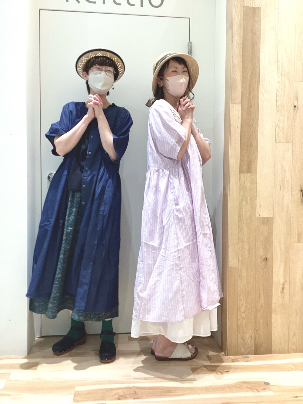 「オトナカジュアル、カンカン帽、ワンピース、お揃いコーデ、オトナカワイイ、夏コーデ、お出かけコーデ、サマンサ モスモス(Samansa Mos2)、SM2、sm2、SM2 keittio イオンモールとなみ、つくとかく」｜「Samansa Mos2のティアードスカート（スカート、ホワイト系）」を使った、keittioとなみさん（レディース・166cm）の春コーディネートの1枚目の写真