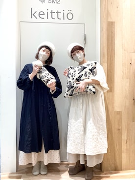 「サマンサ モスモス(Samansa Mos2)」｜「アイテム（キャップ）」を使った、keittioとなみさん（レディース・167cm）の冬コーディネート