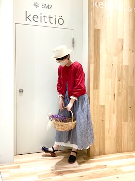 「ゆべしコラボ」｜「アイテム（サンダル）」を使った、keittioとなみさん（レディース・168cm）の春コーディネート