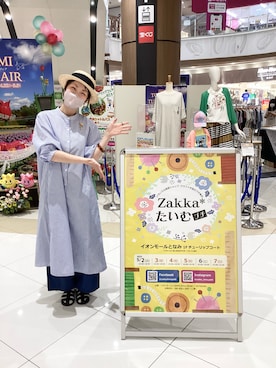 「サマンサモスモス」｜「アイテム（シャツワンピース）」を使った、keittioとなみさん（レディース・166cm）の春コーディネート