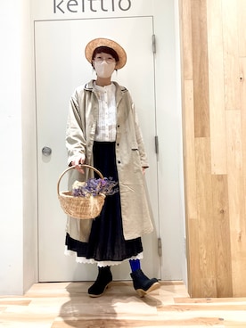 「kazumiコラボ」｜「アイテム（ジャケット/アウター）」を使った、keittioとなみさん（レディース・167cm）の冬コーディネート