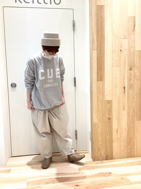 「サマンサ モスモス(Samansa Mos2)」｜「アイテム（スウェット）」を使った、keittioとなみさん（レディース・167cm）の秋コーディネート