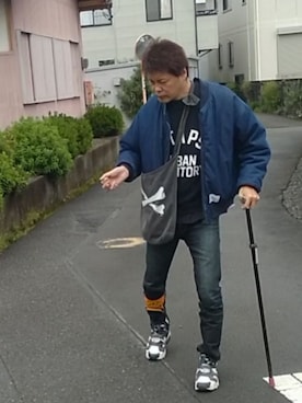 「アイテム（MA-1）」を使った、under5100さん（メンズ・181cm）の秋コーディネート