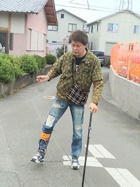 「アイテム（ナイロンジャケット）」を使った、under5100さん（メンズ・181cm）の秋コーディネート