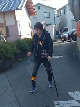 「NUMBER (N)INE（ナンバーナイン）のアイテム」を使った、under5100さん（メンズ・181cm）の冬コーディネート