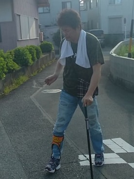 「アイテム（Tシャツ/カットソー）」を使った、under5100さん（メンズ・181cm）の夏コーディネート