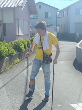 「アイテム（アナログ腕時計、グレー系）」を使った、under5100さん（メンズ・181cm）の夏コーディネート