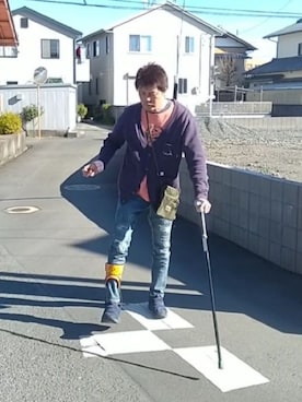 「WTAPS（ダブルタップス）のアイテム（スウェット）」を使った、under5100さん（メンズ・181cm）の冬コーディネート